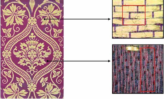 Konstrukcijska analiza veza u tkanju tekstilnih materijala u dijagnostičkom istraživanju umjetničkih predmeta 169 A Potkin keper 2, veže 1 (tzv.