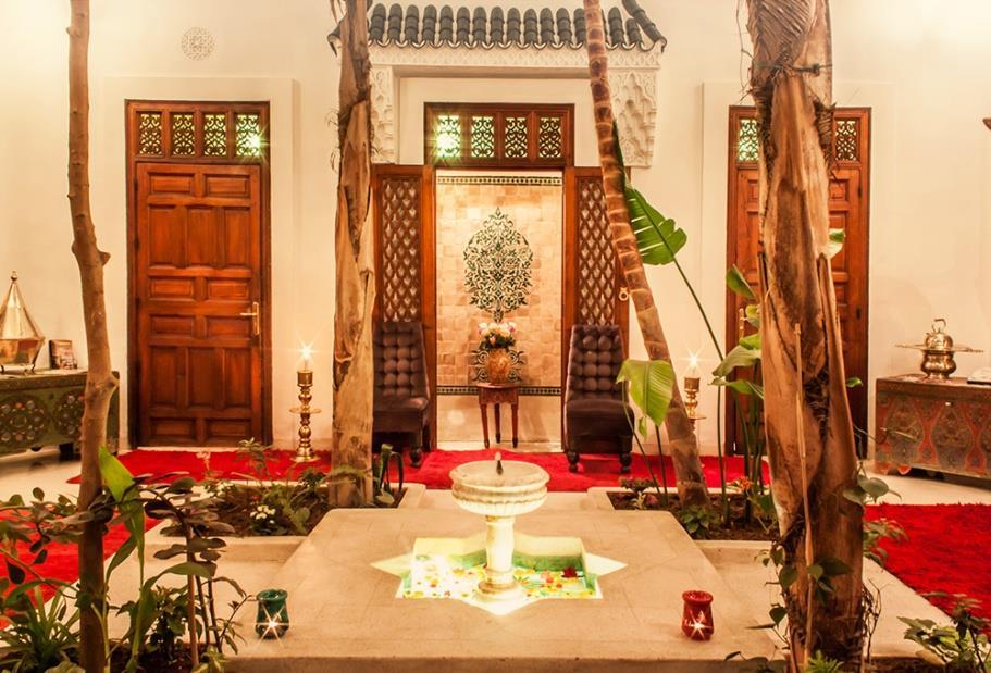 this beautifully renovated riad from the 19 th century serves new Moroccan