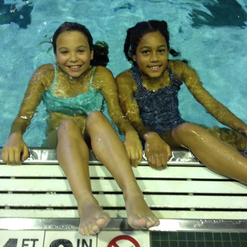 building activities, outdoor activities, swimming at the Y and visiting various community pools and parks.