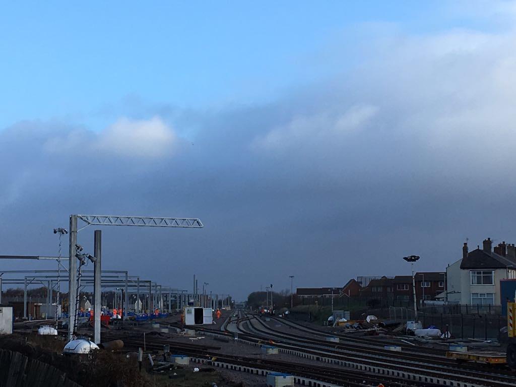 Photo: Looking out from the end of Blackpool s new platforms.