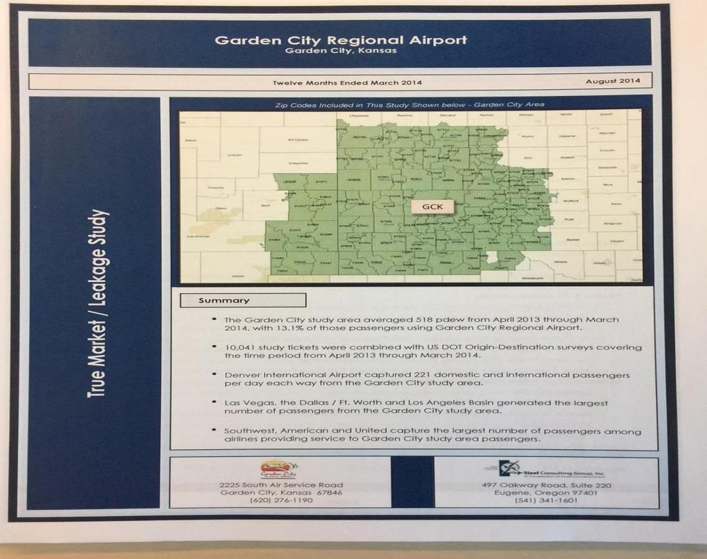Airport Goals & Objectives for FY-2018 Staff to Contract with Air Service Consultant Acct: 1319 Other Professional Services Complete The Following: 1.