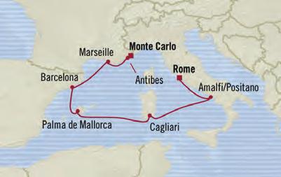 (Civitavecchia), Italy Embark 1 pm 7 pm 20 Ju Amalfi/Positao, Italy 8 am 6 pm 21 Ju