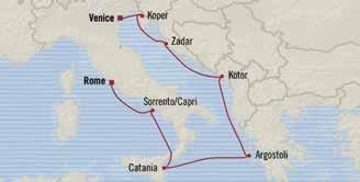 Apr 22 Cruisig the Atlatic Ocea Jul 27 Veice, Italy 8 am Apr 23 Gibraltar, UK 8 am 6 pm Jul 28 Veice, Italy Disembark 8 am Apr 24 Cruisig the Mediterraea Sea Apr 25 Barceloa, Spai Disembark 8 am Bous