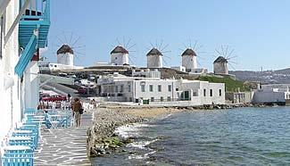 jewels of the Aegean 4 day cruise Mykonos, kusadasi, patmos, RHODES, heraklion, santorini ITINERARY DAY 1 ATHENS / MYKONOS: Arrive in Athens. Board cruise ship in Piraeus for Mykonos.