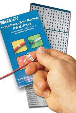 Pre-Printed Wire Markers PORT PK OOKS Ten pages book. Unique comb design allows for easy refill of book. Slim, lightweight, pocket-sized book is easy to carry and easy to use.