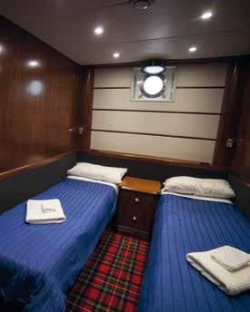 facilities (Sleeps 36) Two quad-share bunk-style compartments Three course evening dinner, cooked and continental breakfast Licensed bar Choose to experience an