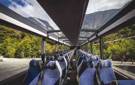 Our luxury coaches have been purpose-built for travelling the Milford Road, incorporating the latest technology for your comfort and safety.