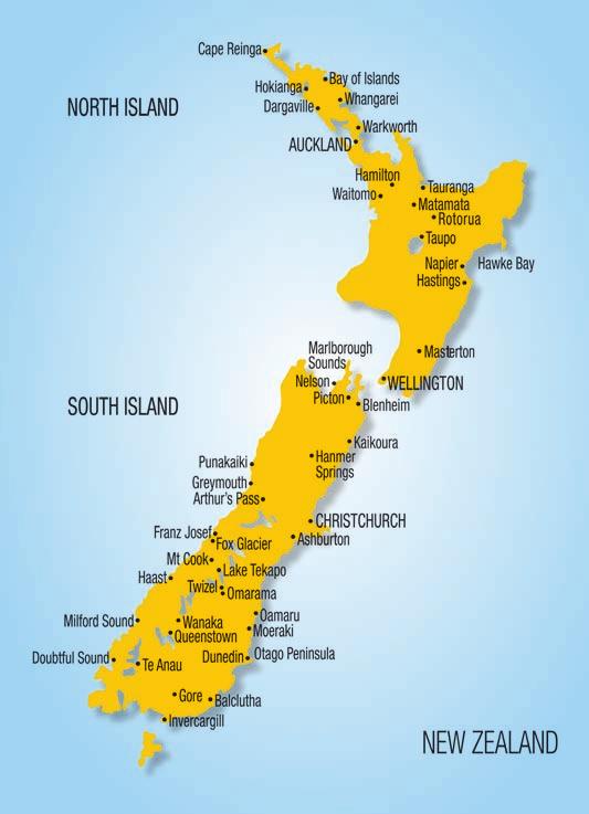 No hidden extras 10-11 16 Day Highlights of New Zealand Tour 12-13 14 Day New Zealand Panorama 14-15 9 Day Taste of the South Island 16 8 Day Taste of the North Island 17 SIGNATURE COACH TOURS