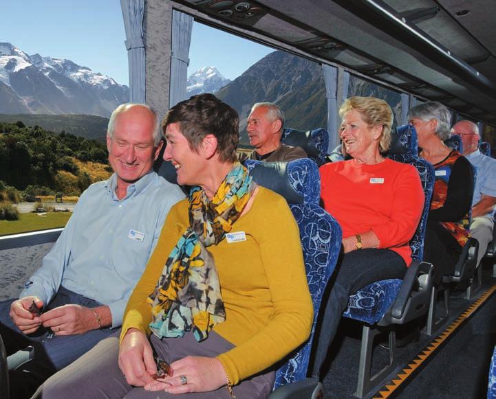 New Zealand coach holiday specialist Modern coaches Professional crew Sit back and relax in armchair comfort as you travel through each region.