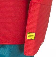 Important! AREAS WITH PROTECTION Striped fabric clearly identifies protected areas and the labels tell the level of protection.