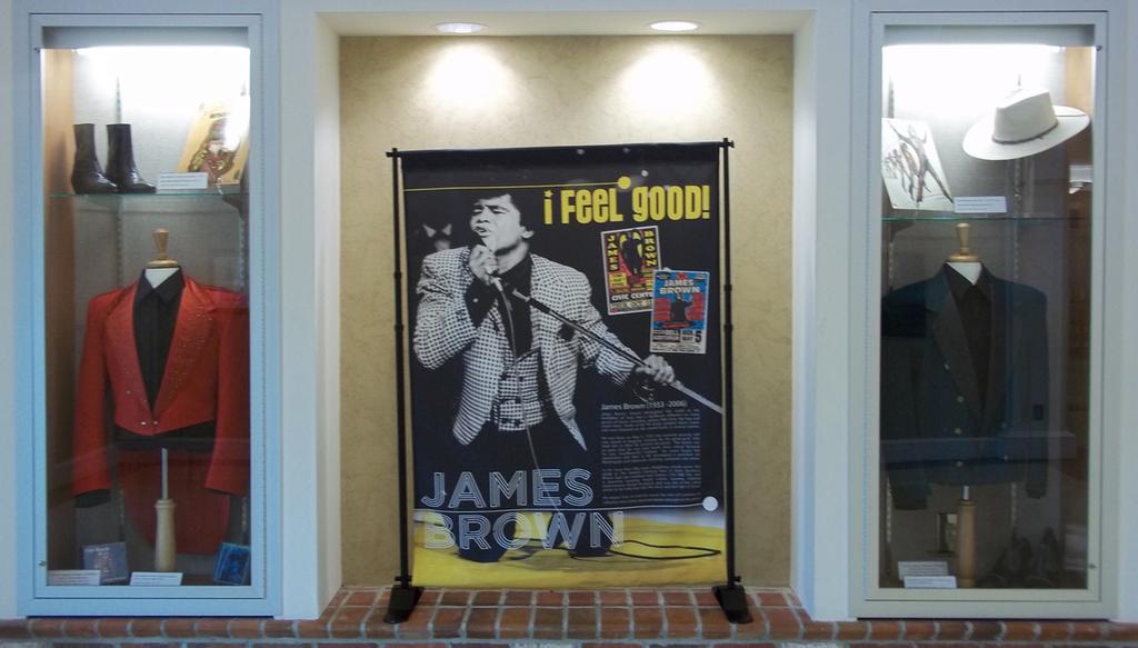 Augusta Regional Airport staff with the help of Augusta Museum of History Curators, have constructed a display to recognize Augusta s local celebrity, James Brown.