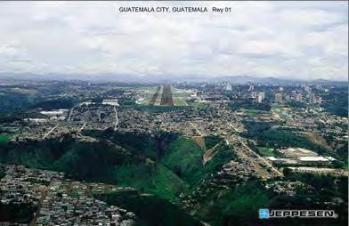 Steep terrain off Runway 01 at Guatemala City La Aurora International Airport?