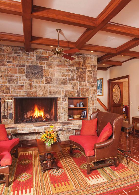 Furnished throughout with fine Western art, the Main Lodge also includes an antique-inspired bar, a gourmet kitchen where meals can be prepared onsite or catered by