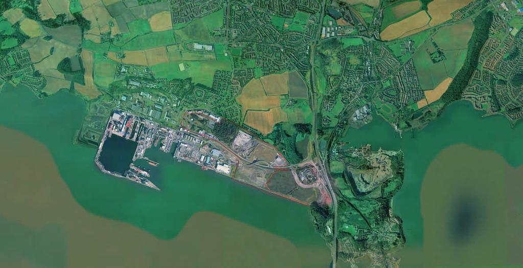 THE SITE THE SITE The site is a large, single-owner, accessible, brownfield development site which is located within the Rosyth settlement boundary.