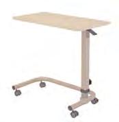 Overbed Table Thermoform Recessed Top - Cream