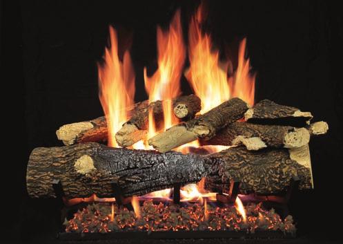 American Hearth Vented Gas s and Sand Pan Burners A Vented Gas installs in a wood-burning fireplace to provide all the ambiance of a real wood fire, but without the work of hauling in logs, lighting