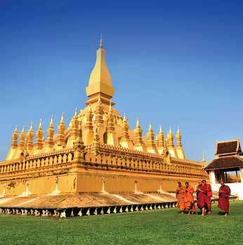Choose to visit a premier silk-weaving center, play a favorite local game such as petanque or learn to make some delicious Lao dishes. DAY 3: VIENTIANE TO PAKSE Hotel: Tad Lo Lodge Fly to Pakse.