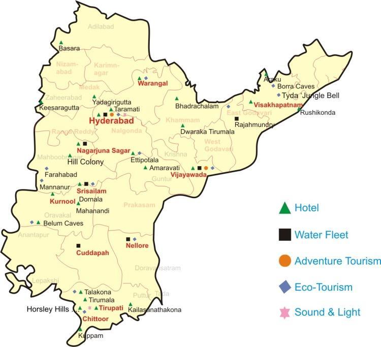 Key Industries Tourism (2/2) Upcoming Mega Projects - Kadapa Heritage Circuit Tirupati Heritage Circuit Charminar Area Mega Park near
