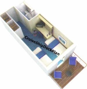 Standard Balcony cabin layout Max passengers 4 Staterooms number 12 Cabin size 185-215