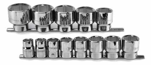 HAND TOOLS & STORAGE 3/4" Drive Socket Sets Highly-polished chrome for appearance and durability Made from high-grade chrome vanadium steel