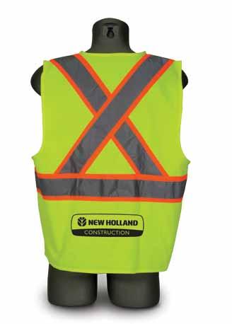 SHOP & FIELD EQUIPMENT Premium Safety Vests Zipper closure Manufacturing and material defects warranty Meet standard ANSI / ISEA 107-2010 SN9801NAM SN9801NAL SN9801NAXL SN9801NAXXL New Holland Safety