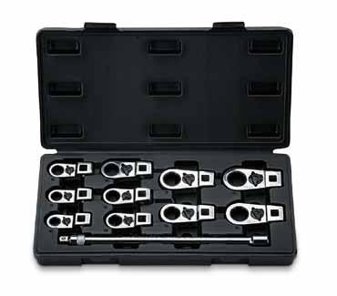 Ratcheting Box Combination Wrench Sets 15º offset on box end provides knuckle clearance Nickel-chrome finish for durability Dual-pawl ratcheting box end provides smooth operation and maximum strength