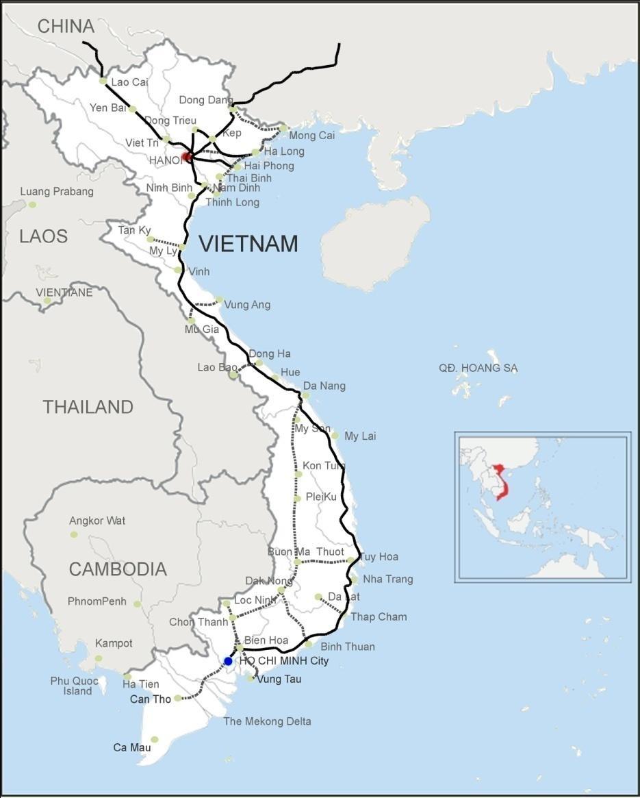 2. Railway by 2020 & vision 2030 Urgent: upgrade North-South railway line Complete the following items by 2020: Some North South railways, Yen Vien Pha Lai Ha Long Cai Lan railway, Bien Hoa Vung Tau,