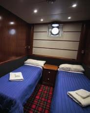 shared bathroom facilities (Sleeps 36) Two quad-share bunk-style compartments Three course plated dinner, and cooked/continental breakfast Licensed bar Choose to