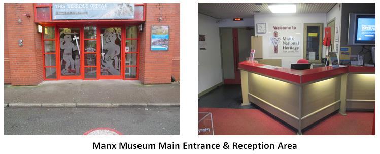 2 Entrance Area Access to the main museum is through two sets of glass doors. They are not automated. The main entrance is completely level.