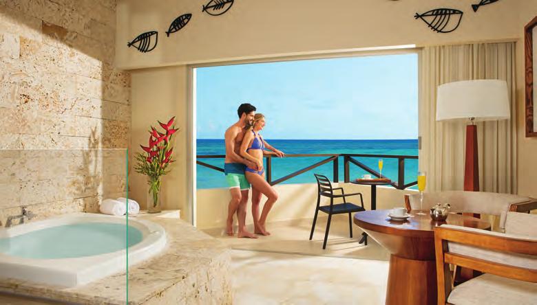 Additional perks for Sun Club guests at both resorts include a private beach, private