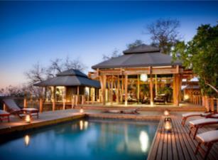 romantic/honeymoon getaway Spacious private decks in each tented suite with daybeds underneath a sala pavilion, overlooking the Timbavati SIMBAVATI RIVER LODGE Situated in the world renowned