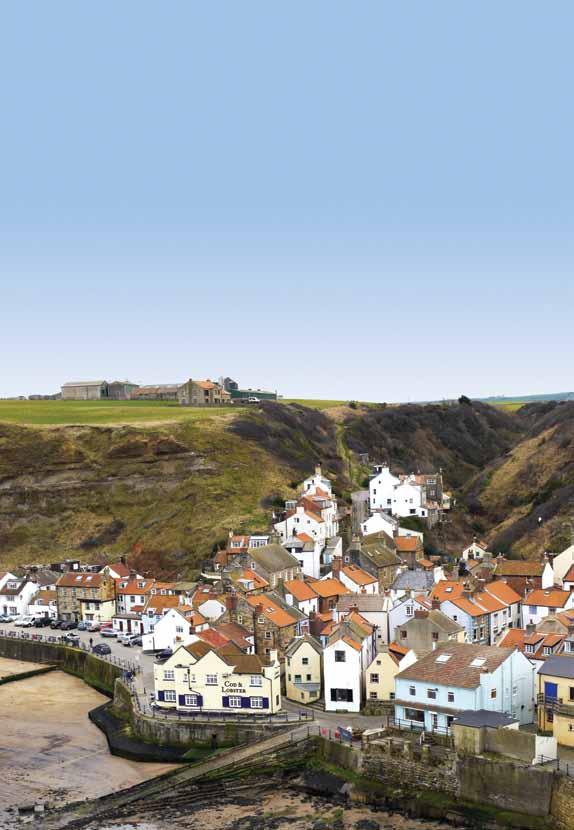 There are two small ravines to negotiate along the cliff path, before arriving at the road through the car park of the Runswick Bay Hotel.