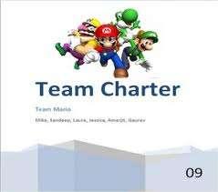 Team charter Povelja tima pisani dokument kojim se definišu misija tima, ciljevi, obim i uslovi rada,