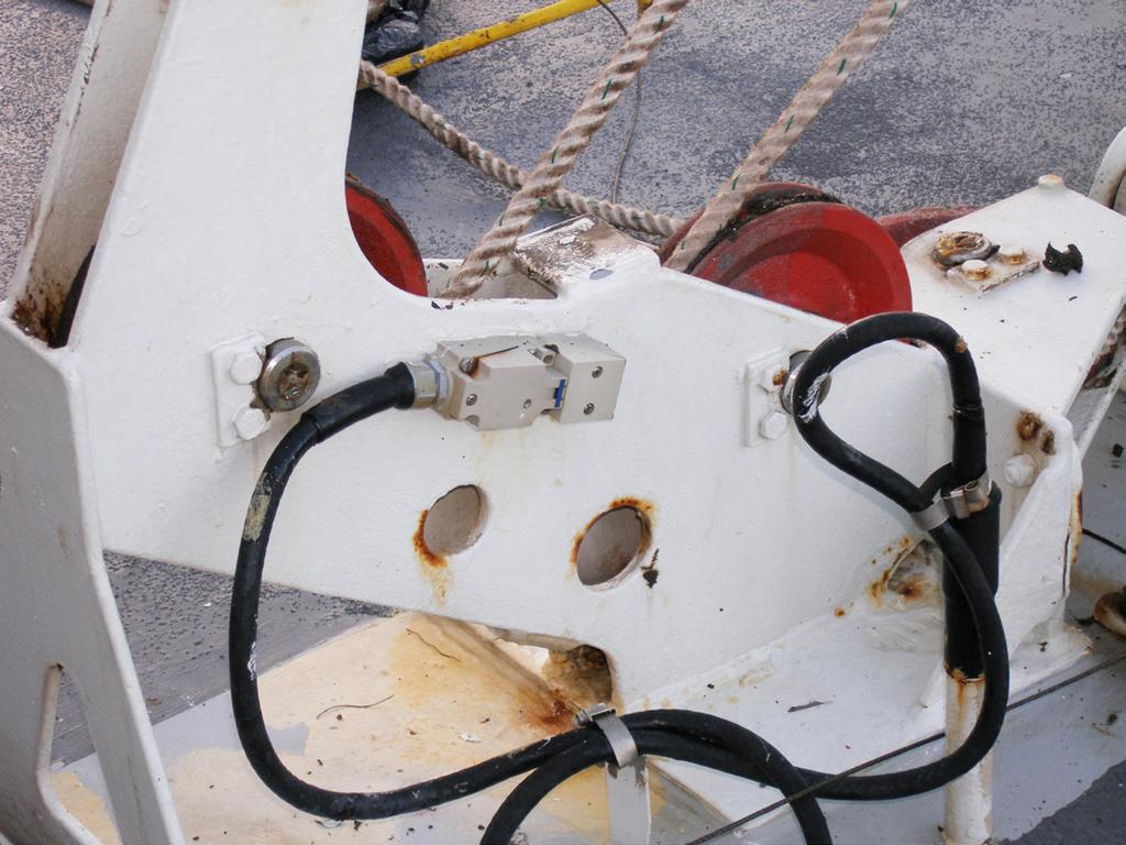 The winch was operated by a control panel sited forward of the davit. The boat was hoisted using the buttons on the control panel until the davit was near the stowed position.