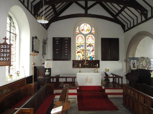 The interior of the Church is very light and airy with one