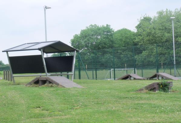 The recreation ground with play area for young children has an enclosed football pitch and all weather Tennis Courts, plus BMX bicycle ramps and a shelter provided for older children.