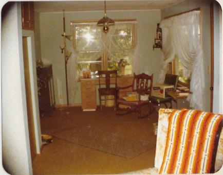 The front room, used as a foyer and family room.