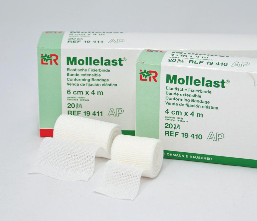 Mollelast Conforming Bandage Compression bandaging for lymphedema Genital lymphedema Fixing foam padding Dressing retention Comfortable, open-weave gauze bandage Ideal for