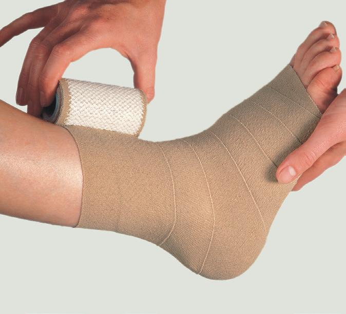 Panelast Short Stretch Adhesive Bandage Compression bandaging in phlebology Base layer in tape applications in sports medicine Support and relief with distortions, contusions and dislocations