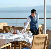 Coffee Station Staff Cabin Staff Cabin Deluxe Balcony Suite Restaurant Lido Deck The Club Standard Suite Your Dining With only one sitting and a maximum of just over 100 passengers, the cuisine on