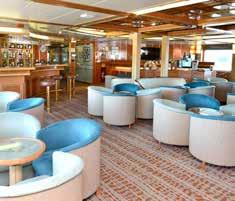 Afternoon tea and predinner canapes take place in either the comfort of the Lounge or out on the Lido Deck when the weather is favourable.