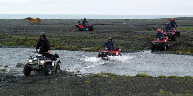 This tour is combination of our South coast tour and ATV quad bike ride on the black volcanic sand beach.