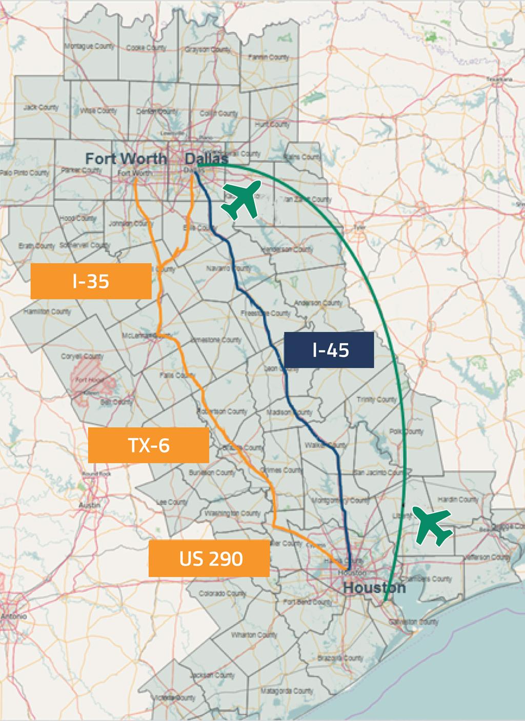1. TRAVEL MARKET OVERVIEW TEXANS LIKE TO TRAVEL ACROSS TEXAS Each year, roughly 14 million journeys 1 are made between Greater Houston and North Texas.