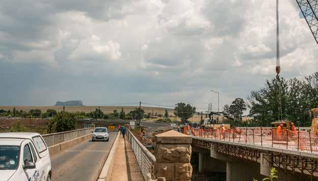PROJECTS UPGRADES TO EASE CONGESTION SANRAL has embarked on several major projects, valued at billions of rands, to rehabilitate and upgrade existing roads in the Free State, as well as construct new