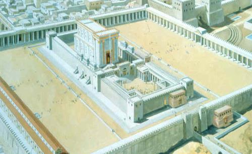 The monotheists built a temple to their one god in the city of Jerusalem, in the kingdom of Judah.