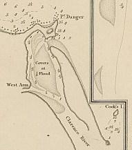 Figure 1: Part of 'Three Plans on the East Coast of Australia' (William Johns, 1831) National Library of Australia, British Admiralty Special Map Col.