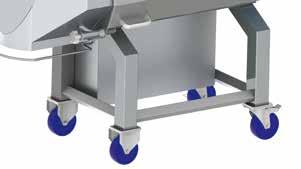 GS 10-2 Options & Accessories 7 Mobile version The GS 10-2 belt cutter is available as mobile version (4 castors) for optimal application at