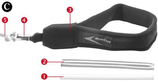 6 How to insert and remove the stiffeners into SWING s Multigrip brake handle Multigrip brake handle on delivery with both stiffeners Multigrip brake handles after removing both stiffening rods.