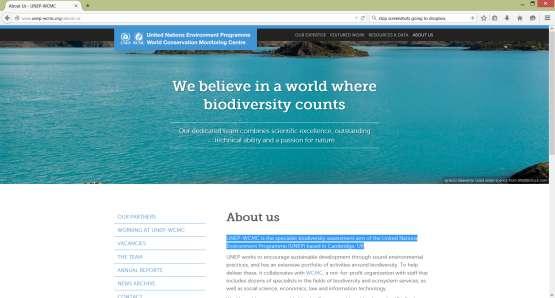 UNEP-WCMC UNEP-WCMC is the specialist biodiversity assessment arm of