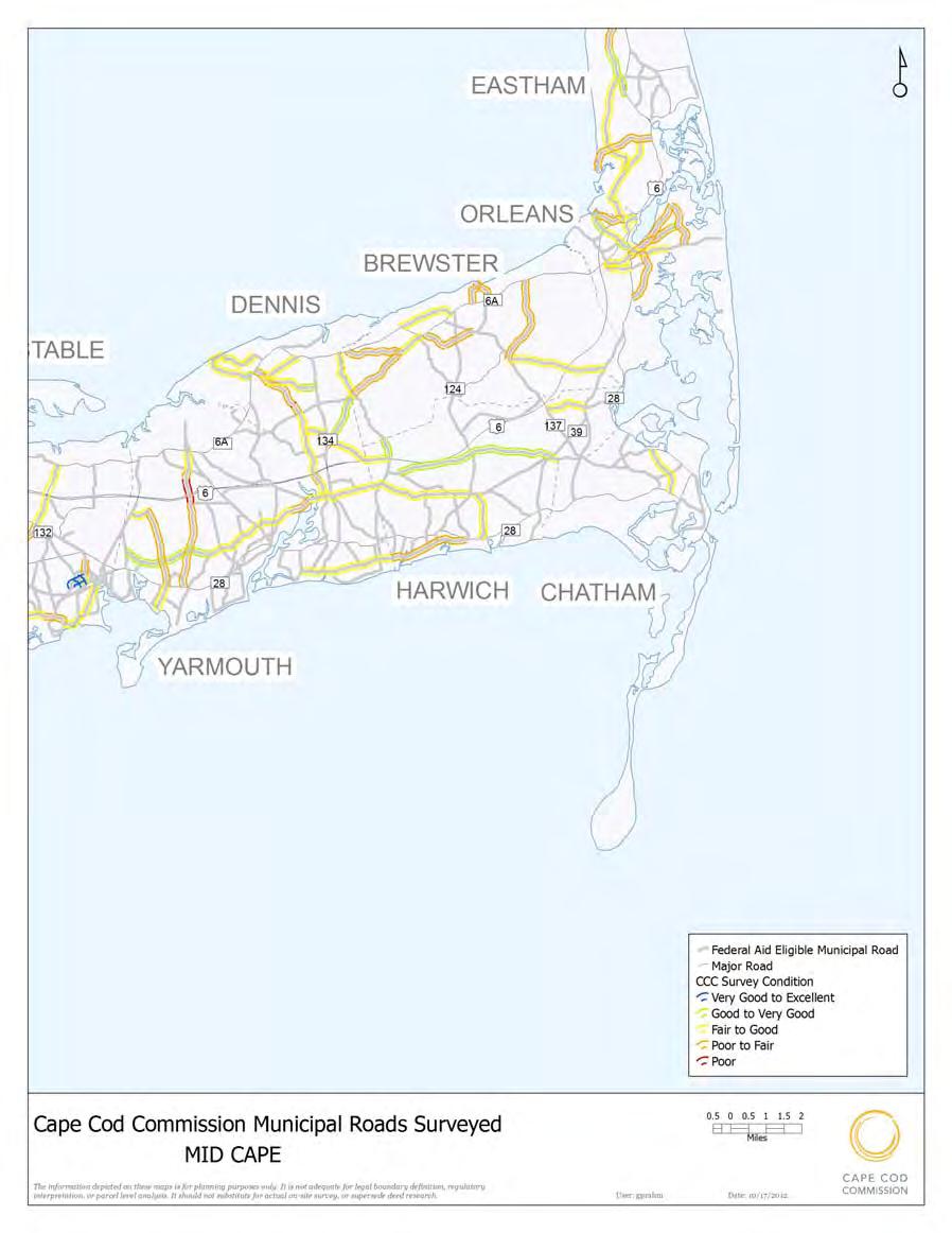 Figure 8-2011-2012 CCC Pavement Surveys: Mid-Cape Cape